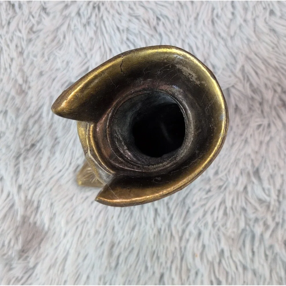 Brass Victorian Style Vintage Womens Boot Planter Vase Figure Home Decor